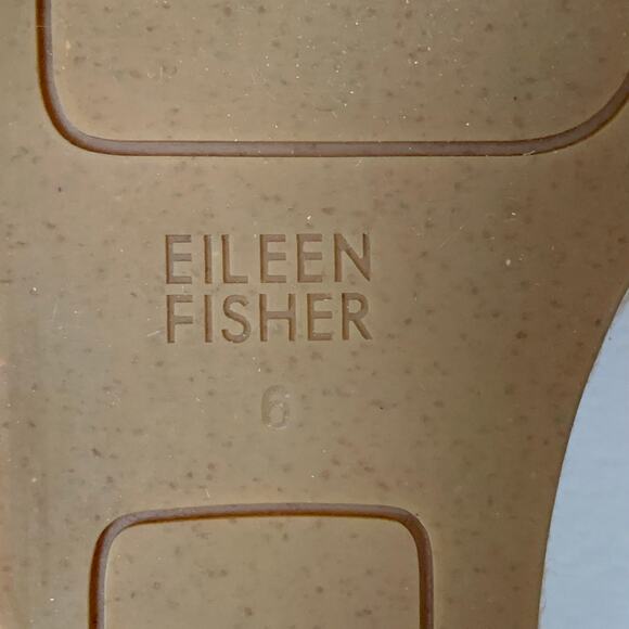 Eileen Fisher Lee 2 Espadrille Sandals Closed Toe 6 US Leather Flats Mica Jute - Picture 12 of 12